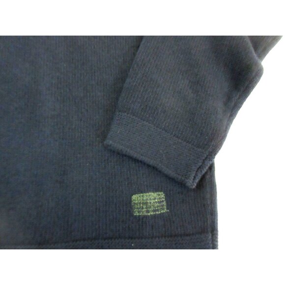 OOBE Brand Men's Heron V Neck Virgin Wool Sweater True Navy Blue Cozy NWT - Picture 3 of 6